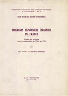 Couverture du livre « Émigrants saisonniers espagnols en France » de Guy Hermet et Jacqueline Marquet aux éditions Presses De Sciences Po