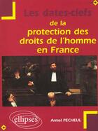 Couverture du livre « Les dates-clefs de la protection des droits de l'homme en france » de Armel Pecheul aux éditions Ellipses