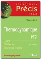 Couverture du livre « THERMODYNAMIQUE » de Faverjon aux éditions Breal