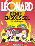 Couverture du livre « Léonard T.18 ; génie en sous-sol » de Bob De Groot et Turk aux éditions Lombard