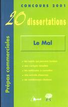 Couverture du livre « Le mal - 20 dissertations » de Bardet aux éditions Breal