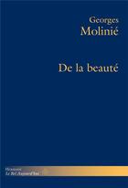 Couverture du livre « De la beauté » de Georges Molinie aux éditions Hermann