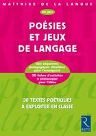 Couverture du livre « Poésies et jeux de langage CP CE1 » de Marina Rouze et Christian Lamblin aux éditions Retz