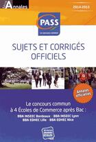 Couverture du livre « Annales pass 2014-2015 » de  aux éditions Studyrama