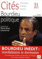 Couverture du livre « REVUE CITES t.51 : Bourdieu politique » de Revue Cites aux éditions Puf