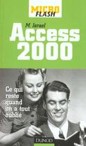 Couverture du livre « Microflash Access 2000 » de Marc Israel aux éditions Dunod