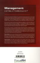 Couverture du livre « Management ; l'armée, un modèle à suivre » de Patrice Huiban aux éditions Studyrama