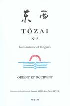 Couverture du livre « Tôzai, n° 5/2000 » de  aux éditions Pu De Limoges