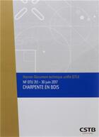 Couverture du livre « NF DTU 31.1 charpente en bois » de  aux éditions Cstb