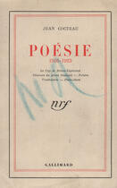 Couverture du livre « Poésie ; 1916-1923 » de Jean Cocteau aux éditions Gallimard (patrimoine Numerise)