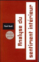 Couverture du livre « Analyse du sentiment intérieur » de Paul Audi aux éditions Verdier