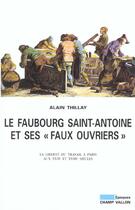 Couverture du livre « Le faubourg Saint-Antoine et ses 