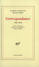 Couverture du livre « Correspondance - (1950-1962) » de Chardonne/Nimier aux éditions Gallimard (patrimoine Numerise)