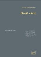 Couverture du livre « Droit civil (2e édition) » de Jean Carbonnier aux éditions Puf