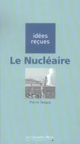 Couverture du livre « Le nucléaire » de Pierre Tanguy aux éditions Le Cavalier Bleu