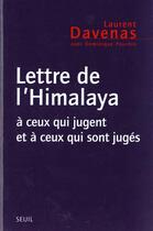 Couverture du livre « Lettre de l'himalaya a ceux qui jugent et a ceux qui sont juges » de Davenas Laurent aux éditions Seuil