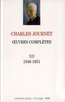 Couverture du livre « Oeuvres complètes t.12 » de Charles Journet aux éditions Lethielleux