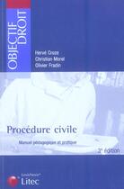 Couverture du livre « Procedure civile. 3eme edition 2005 (3e édition) » de Croze H. aux éditions Lexisnexis