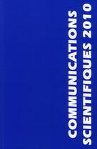 Couverture du livre « Communications scientifiques 2010 » de Mapar aux éditions Mapar