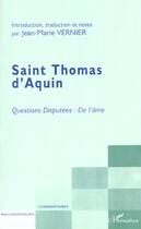 Couverture du livre « Saint thomas d'aquin » de Jean-Marie Vernier aux éditions L'harmattan