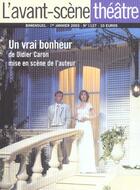 Couverture du livre « Un vrai bonheur » de Didier Caron aux éditions Avant-scene Theatre