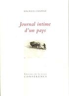Couverture du livre « Journal intime d'un pays » de Maurice Chappaz aux éditions Conference