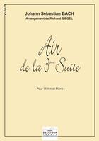 Couverture du livre « Air de la 3eme suite orchestrale bwv 1068 pour violon et piano » de Bach Js aux éditions Delatour