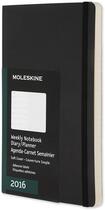 Couverture du livre « Agenda semainier carnet 2016 grand format noir couverture souple » de  aux éditions Moleskine