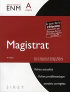 Couverture du livre « Magistrat ; catégorie A (4e édition) » de Debove-F aux éditions Sirey
