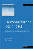 Couverture du livre « La connaissance des choses : definition, description, classification » de Samama/Barroux aux éditions Ellipses