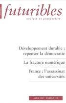 Couverture du livre « Développement durable : repenser la démocratie » de Boutaud/Touati/Blanc aux éditions Futuribles