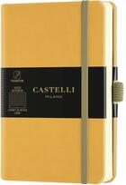 Couverture du livre « Carnet aquarela poche ligne jaune moutarde » de Castelli aux éditions Castelli Milano