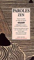 Couverture du livre « Paroles zen » de Marc De Smedt aux éditions Albin Michel