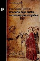 Couverture du livre « Concerto Pour Quatre Consonnes Sans Voyelles » de Marc-Alain Ouaknin aux éditions Payot