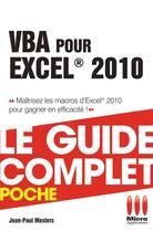 Couverture du livre « VBA pour Excel 2010 » de Jean-Paul Mesters aux éditions Ma