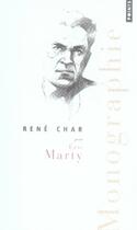 Couverture du livre « René char, monographie » de Eric Marty aux éditions Points