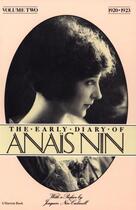 Couverture du livre « The Early Diary of Anais Nin, Vol. 2 (1920-1923) » de Anais Nin aux éditions Houghton Mifflin Harcourt