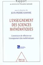 Couverture du livre « L'enseignement des sciences mathematiques » de Jean-Pierre Kahane aux éditions Odile Jacob