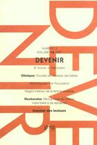 Couverture du livre « Devenir vol 13 n 2 2001 » de Guedeney/Antoin aux éditions Georg