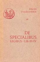 Couverture du livre « De specialibus legibus, iii-iv » de Philon D'Alexandrie aux éditions Cerf