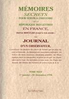 Couverture du livre « Mémoires secrets ou journal d'un observateur t.9 1776 » de Bachaumont et Pidansat De Mairobert aux éditions Paleo