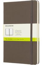 Couverture du livre « Carnet blanc grand format rigide marron » de  aux éditions Moleskine