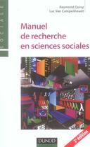 Couverture du livre « Manuel de recherche en sciences sociales (3e edition) » de Raymond Quivy aux éditions Dunod