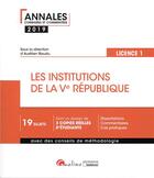 Couverture du livre « Les institutions de la Ve République ; L1-S2 (édition 2019) » de Aurelien Baudu aux éditions Gualino