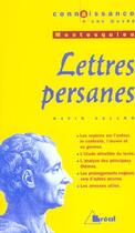 Couverture du livre « Lettres persanes, de Montesquieu » de David Galand aux éditions Breal