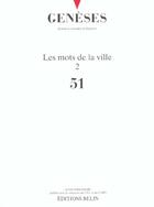 Couverture du livre « Les mots de la ville » de Nicolas Mariot aux éditions Belin