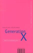 Couverture du livre « Generation X » de Douglas Coupland aux éditions Abacus
