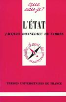 Couverture du livre « Etat (l') » de Donnedieu De Vabres aux éditions Que Sais-je ?