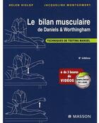 Couverture du livre « Le bilan musculairede Daniels & Worthingham ; techniques de testing manuel (8e édition) » de Helen Hislop aux éditions Elsevier-masson