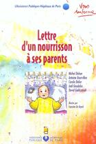 Couverture du livre « Lettre d un nourrisson a ses parents » de Aphp aux éditions Lamarre